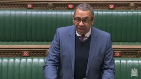 James Cleverly MP speaking at the Dispatch Box in the House of Commons, 7 Dec 2020