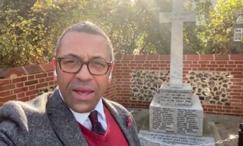 James Cleverly in Steeple Bumpstead
